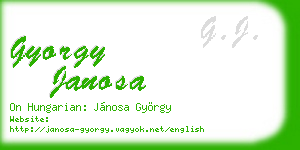 gyorgy janosa business card