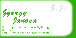 gyorgy janosa business card